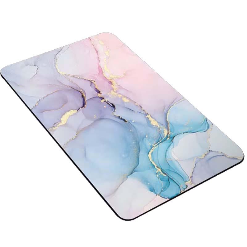 Diatom Mud Bathroom Mat - Luxurious Marble Texture, Easy To Clean, Water-Absorbent, Anti-Slip Floor Mat