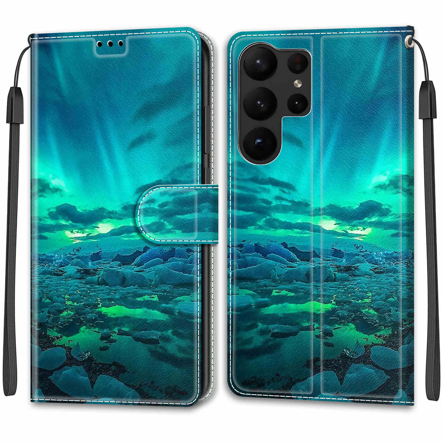 

Розкішний розписний шкіряний чохол Wallet Book Style Protective Cover для Samsung Galaxy S25 S24 S23 S22 S21 Ultra Plus S24FE S23FE S20 S10 S9 S8 S7 Samsung Galaxy S21 Plus