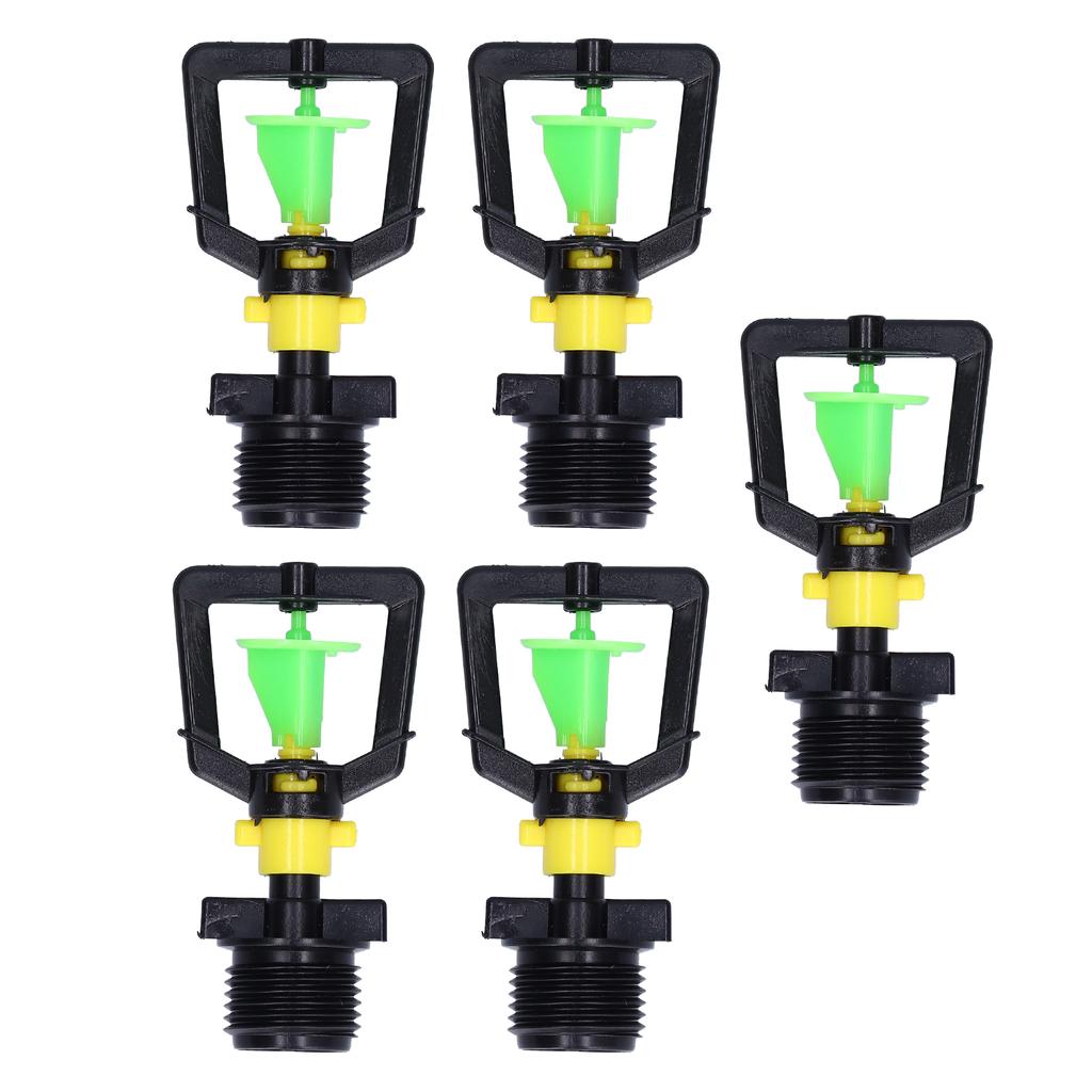 5PCS G1 2 Male Thread Rotating Sprinkler Nozzle Spray Head Misting Nozzle for Garden Irrigation