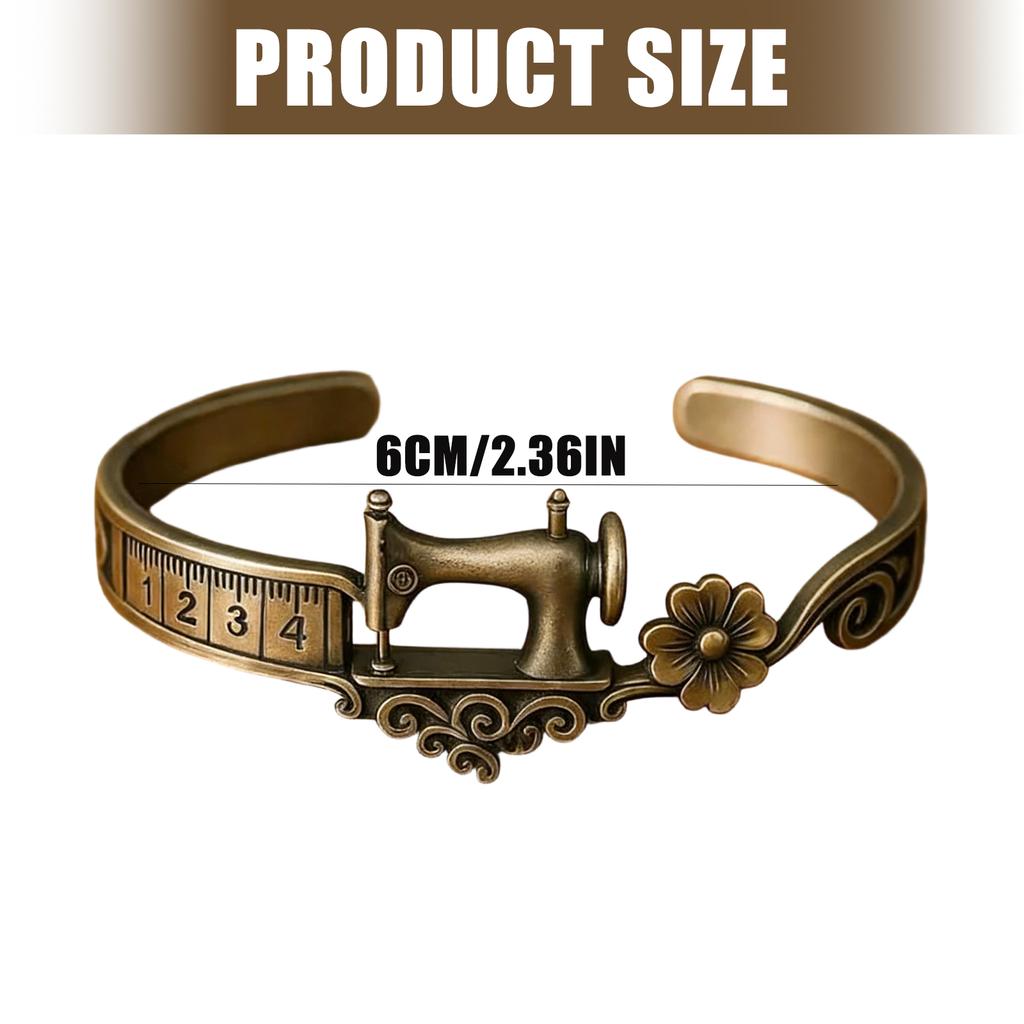 Stylish Alloy Sewing Machine Charm Bracelet Adjustable Size For Craft Enthusiasts And Fashionistas