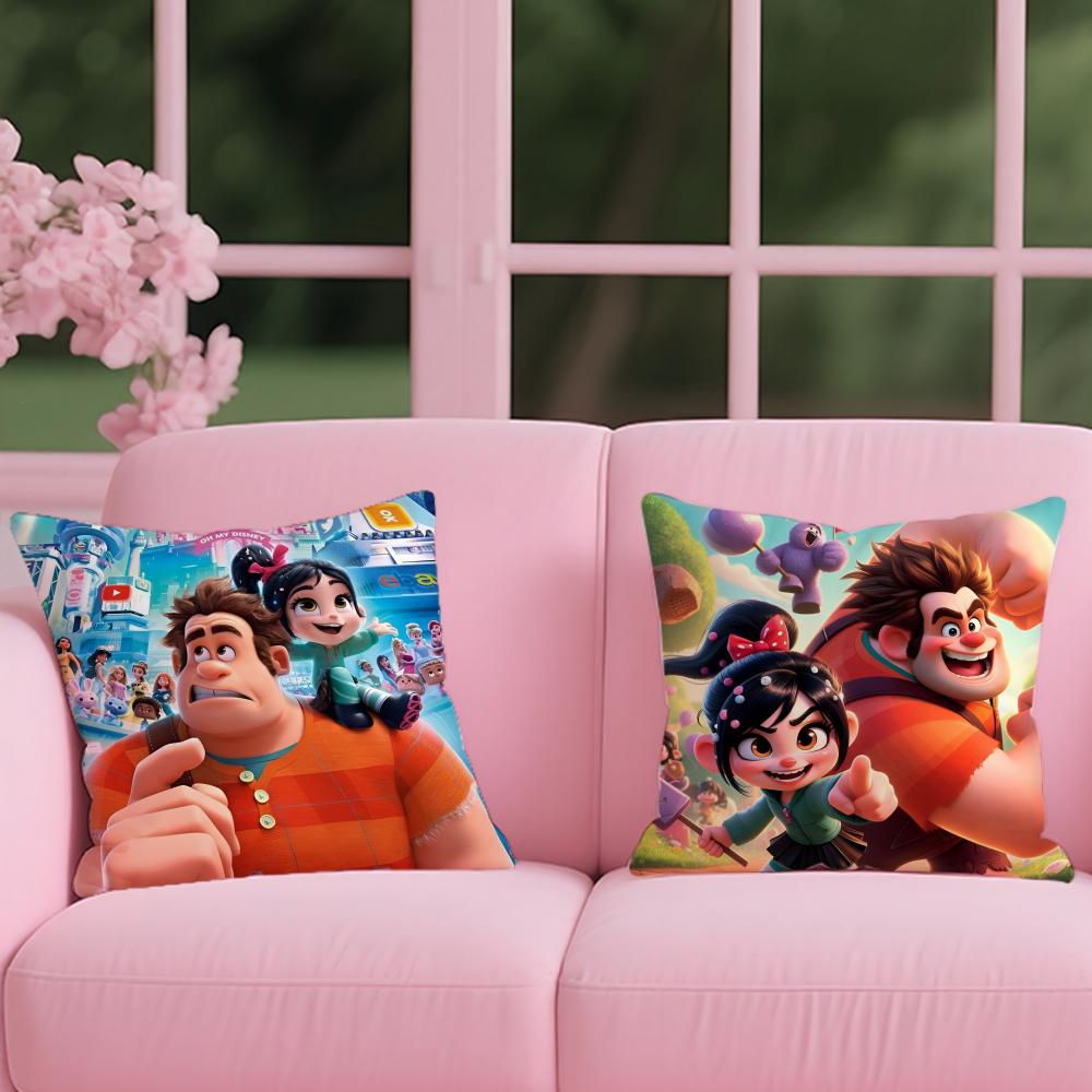 Povlak na polštář Wreck-It Ralph 2 v 1 Oboustranný plyšový povlak na polštář | Auto/Sofa/Postel | Perfektní dárek