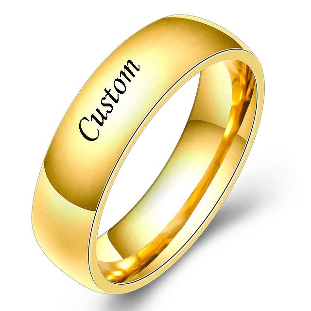 Custom Stainless Steel Wedding Couple Rings for Women Men Engagement Bands CZ Stone Puzzle Solitaire Party Ring Jewelry Gift