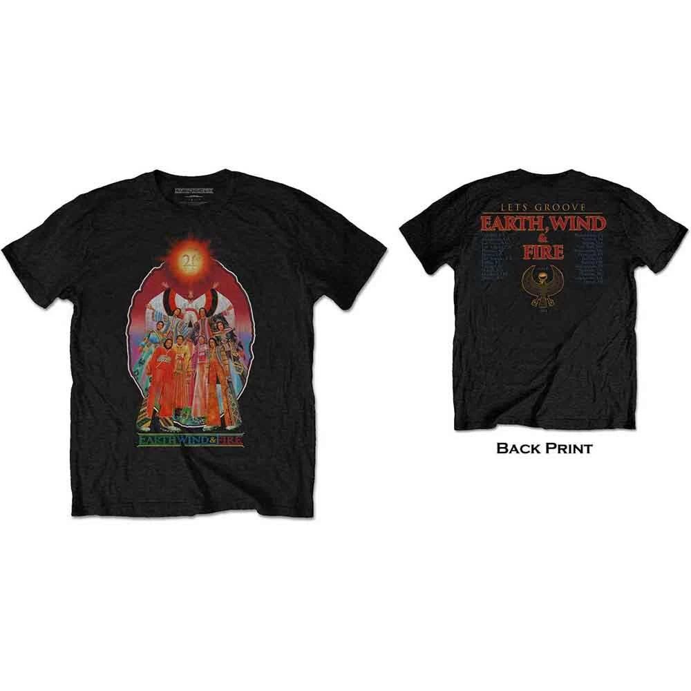 Earth Wind & Fire Unisex T-Shirt: Let s Groove (Back Print) (Medium) 4XL
