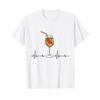 Aperitif Spritz Heartbeat T Shirt White Vintage Comfortable Graphic Stretched Slightly Soft Homme Casual Versatile