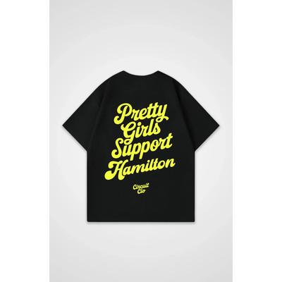 2025 Classic Top Pretty Girls Support Hamilton Zhangzed Shirt Y2K Top Large Size Crew Neck Casual Cotton Men'sandWomen's T-Shirt