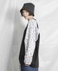 Deumakeu Paisley Raglan Sleeve Boxy Fit T-Shirt Black And White