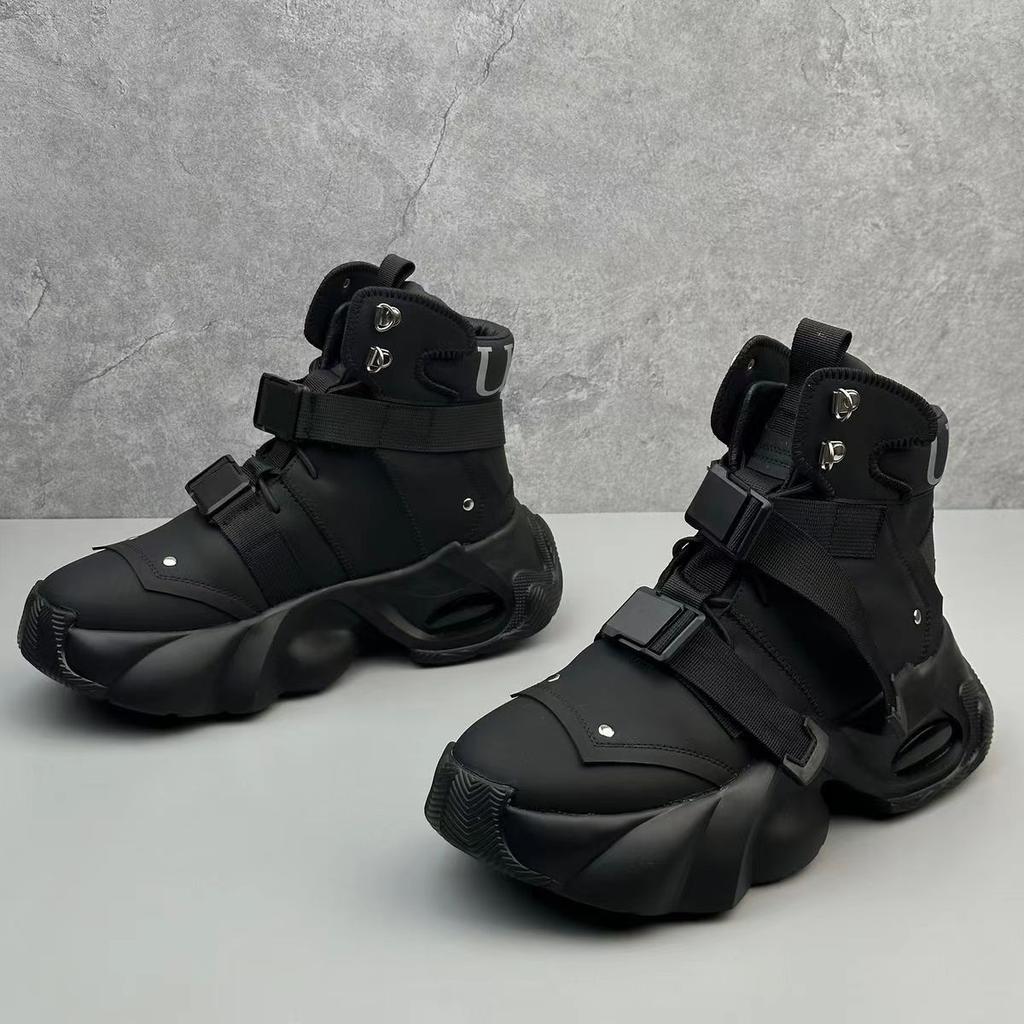 High-Top Men'S Shoes Wear-Resistant Fashion Boots Men'S Platform Heightening Fashion Versatile Sports Shoes
