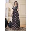 Designer Cotton Embroidery Nighty Indian Women Sleepwear Nightwear Gown Dress