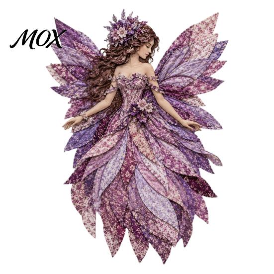 Fabric Craft Supplies Flower Fairy Patchwork DIY Kit, Layered Sewing Floral Wall Decoration Kit for Adults, Whimsical Home Decor