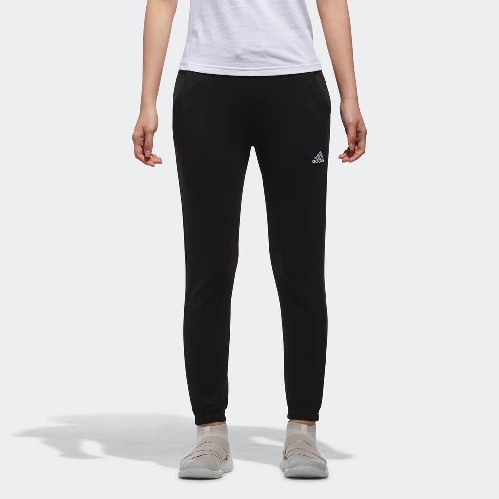 Adidas Solid Color Tapered Nine-Quarter Knitted Sports Pants Women Bottoms DM7318