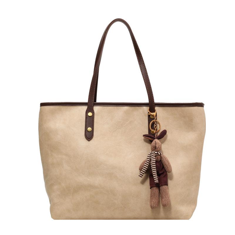 

Сумка большой вместимости женская новая осенне-зимняя универсальная сумка через плечо популярная сумка-тоут сумка для утренних поездок на работу Without pendant темно-коричневого