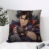 Genshin Impact Wriothesley Cushion Cover Eco Linen Pillow Case DoubleSided Print Breathable Durable Zipper Home Decor Gift