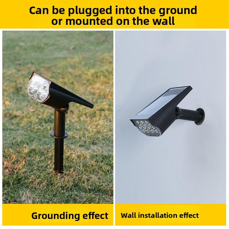 Solar Outdoor Waterproof Street Lamp, Ground-mounted Lawn Lamp, Household Landscape Lighting, Garden Villa Courtyard Lamp, Spotlight