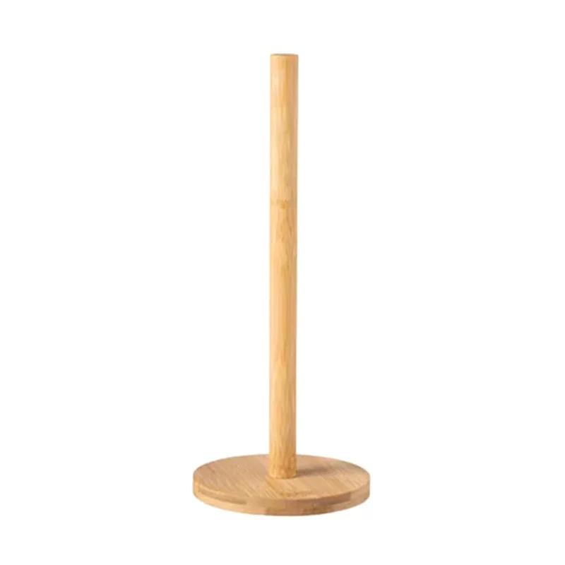Modern Wooden Kitchen Roll Paper Towel Holder Vertical Bathroom Tissue Stand Base Disposable Paper Pot Organizer For Kitchen