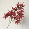 1 Pc Anti-fall Bright Color Colorful Decorative Easy To Maintain Artificial Leaf Simulation Maple Leaf