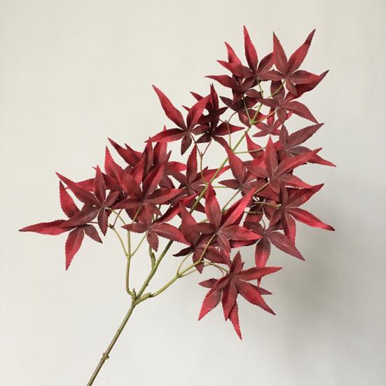 1 Pc Anti-fall Bright Color Colorful Decorative Easy To Maintain Artificial Leaf Simulation Maple Leaf