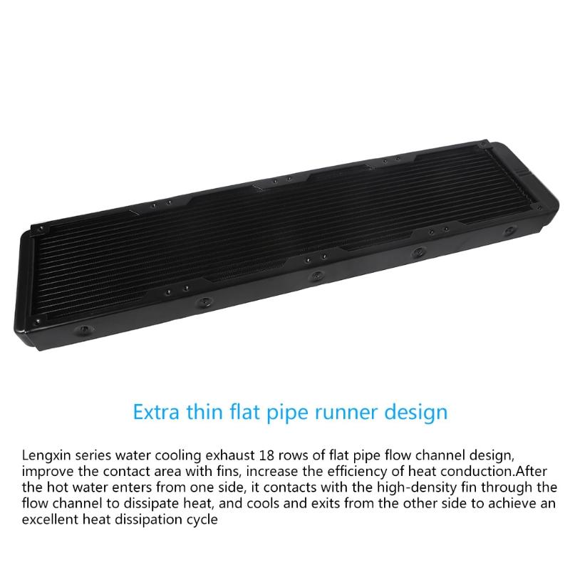 Water Cooling Computer Radiator 18 Pipe Aluminum Heat Exchanger Liquid Cooling Heat Sink for CPU PC Water Cool System