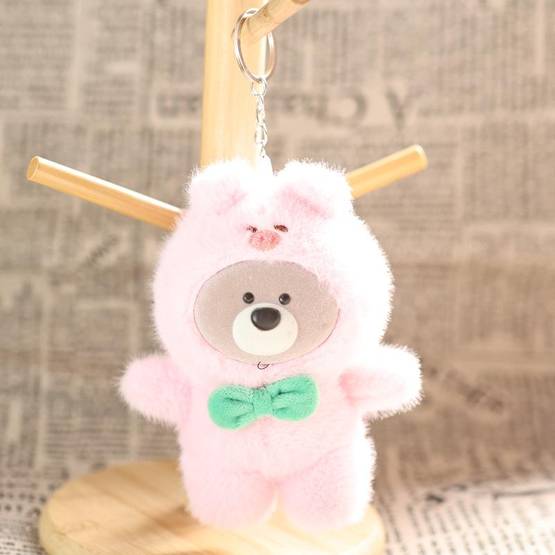 1Pcs Trendy Keychain Bear And Friends In The Forest Series Pendant Vinyl Face Bear Doll Plush Toy Kids Gift