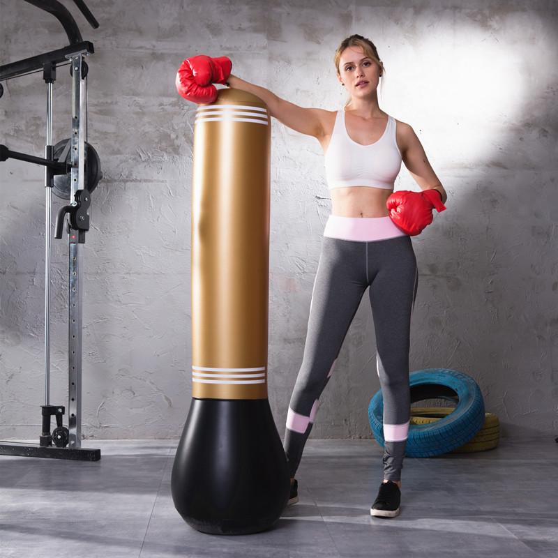 Large Inflatable PVC Boxing Column Toy for Kids - Educational 3D Martial Arts Tumbler