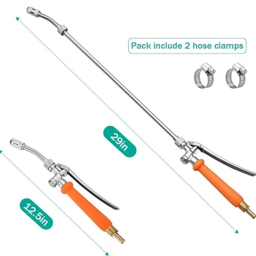 

Бытовой 29-дюймовый опрыскиватель-лейка из нержавеющей стали с медной насадкой, распылительная штанга для полива сада, растений, чистки автомобиля