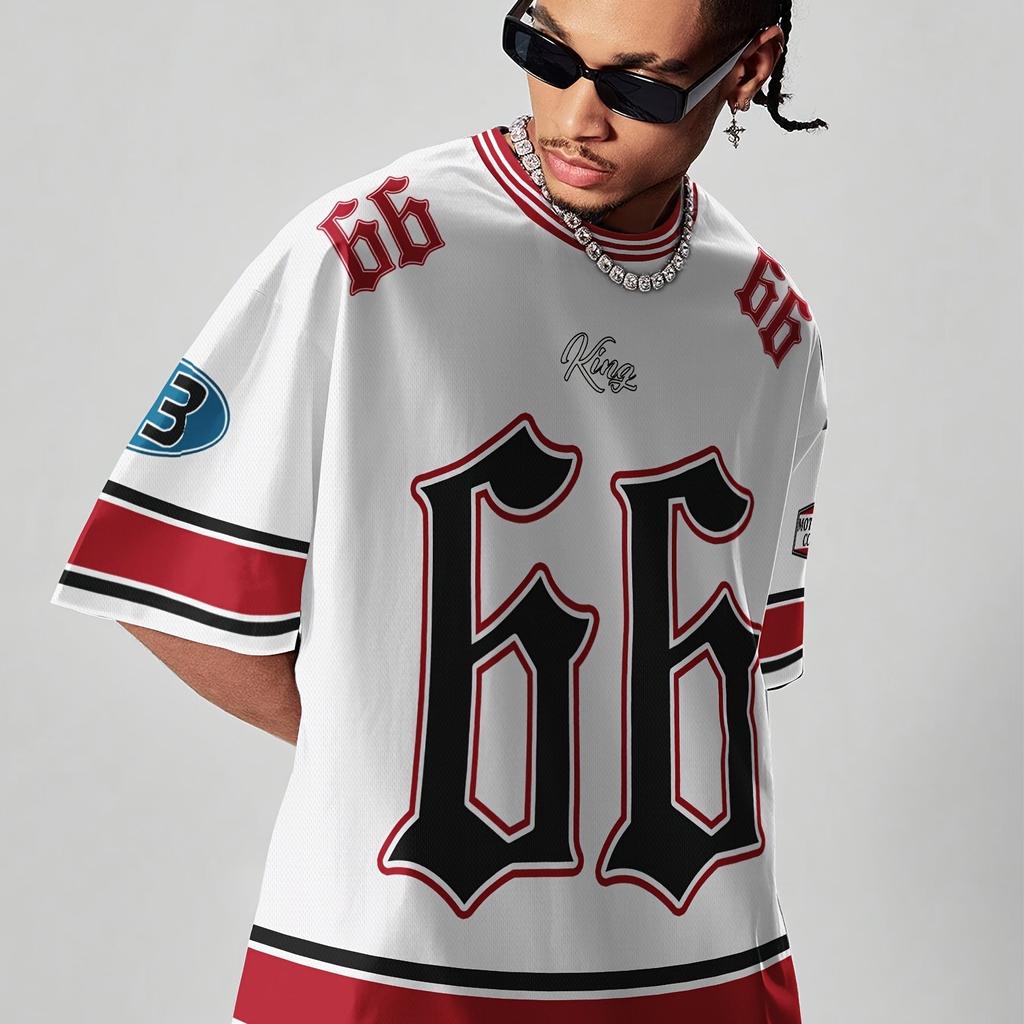 American Street Sports t-Shirt Summer Men's Round Neck Loose Quick Drying Short Sleeved 3d Digital Printed Tee Casual Top