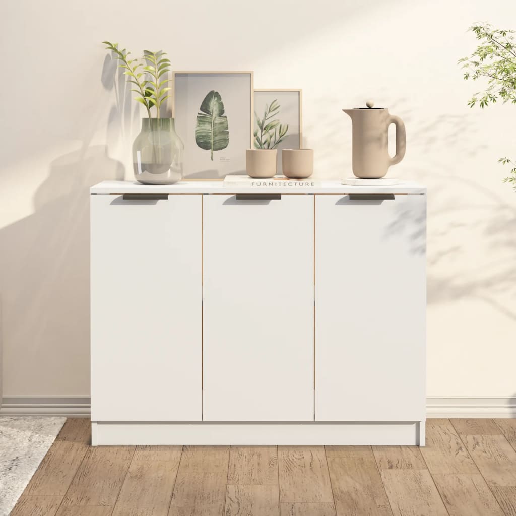 Sideboard in White 90.5 x 30 x 70 cm Particleboard