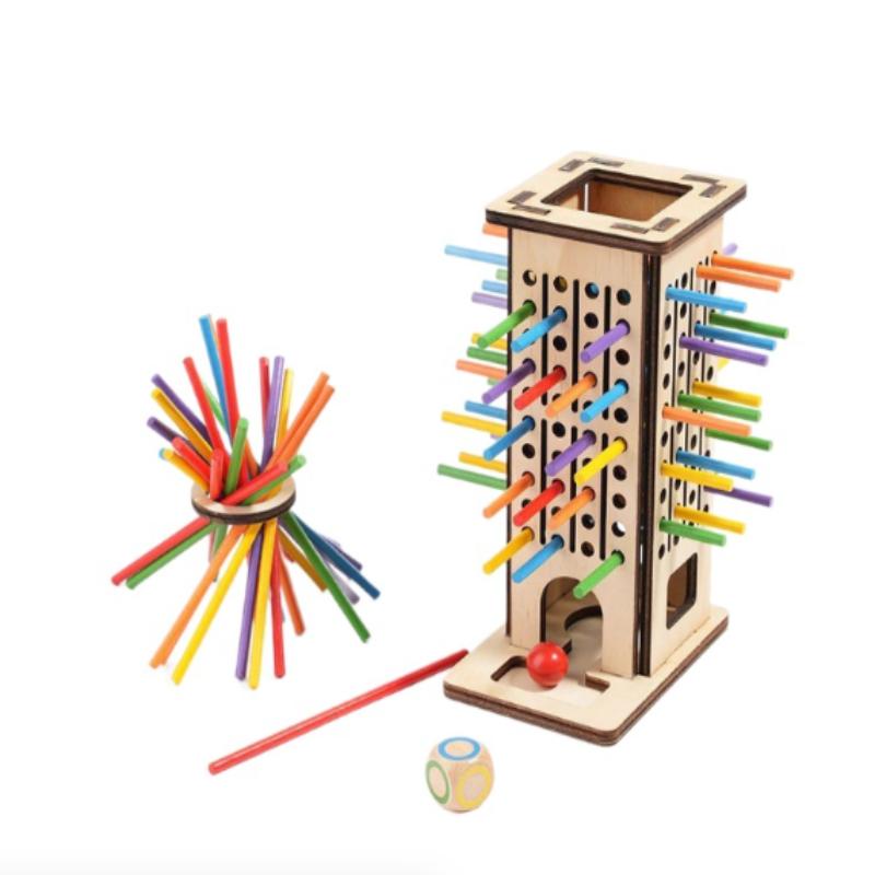 Pull Out Stick Game Toys Colorful Wooden Stick Board Games Parent-Child Interactive Puzzle Toys