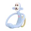Baby Teething Toy Chewing Teether Monkey Shape Food Grade Silicone Set Kit for Infant Blue