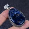 Sodalite Gemstone Handmade 925 Sterling Silver Jewelry Pendant 2.40" W9Q85