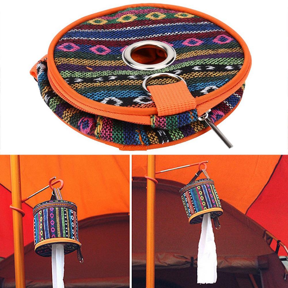 Folding Tissue Case Polyester Paper Storage Bag Durable Wipes Box  Outdoor Camping