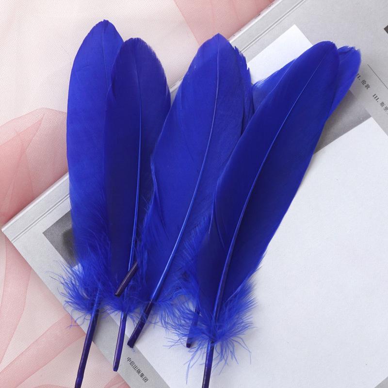 50Pcs White Feather Goose Feather Hard Floating Dream Net Decorative Wings Sun Flower Wall Decoration Kindergarten Handmade Art Class Materials