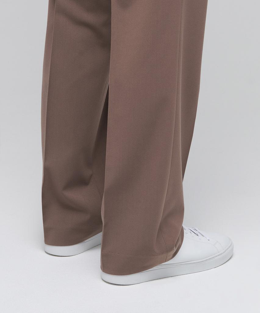 Musinsa Standard Lightweight Wide Hidden Banding Slacks [Light Brown]