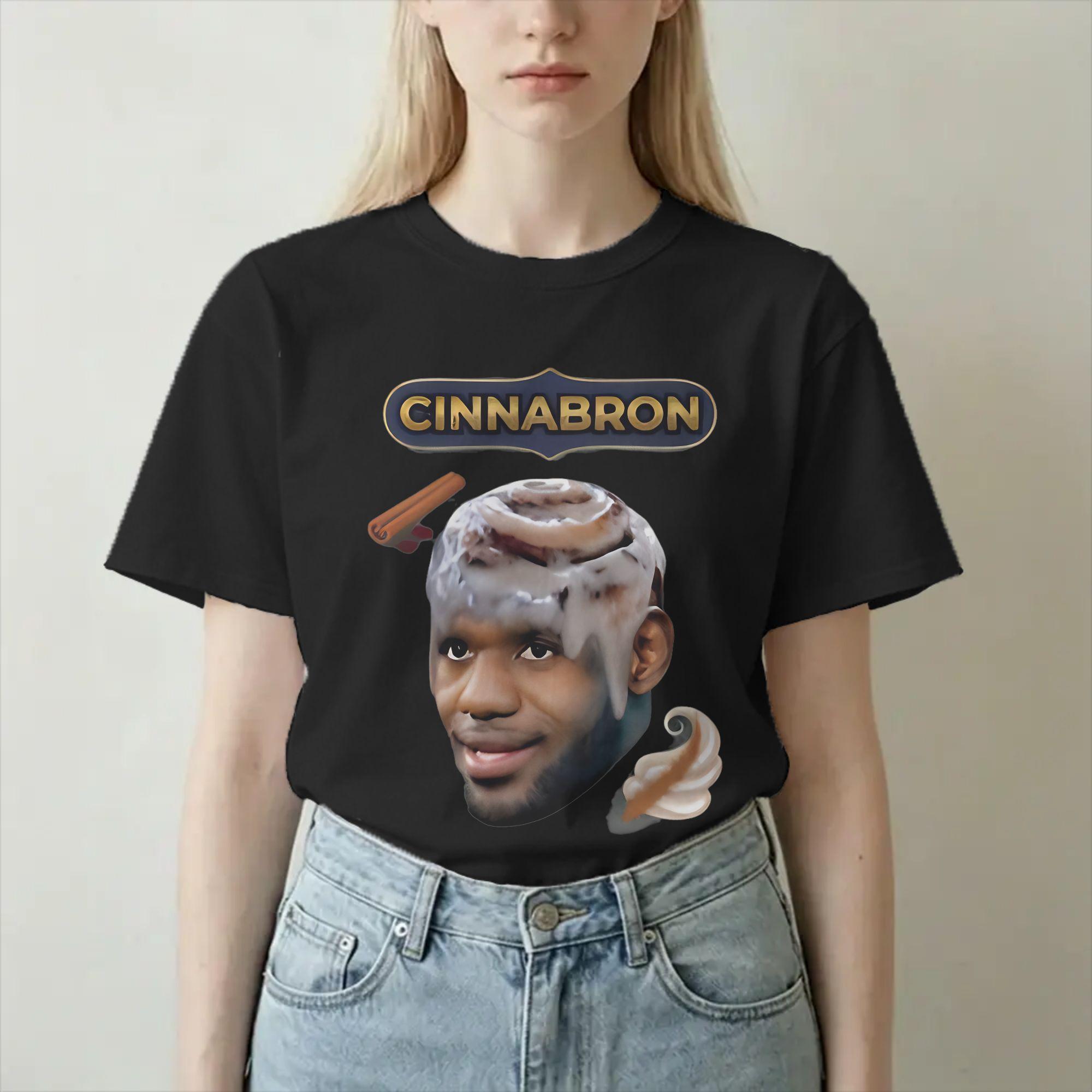 Cinnabron Funny Meme For Unisex Unisex T Shirt Vintage Tee Shirt Short Sleeve Crew Neck Tshirts Cotton Birthday Present Tops S