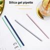 10~80PCS Straight Bent Drinking Straw Reusable Food Grade Silicone Colorful Kitchen Accessories Mug Straws Long Flexible