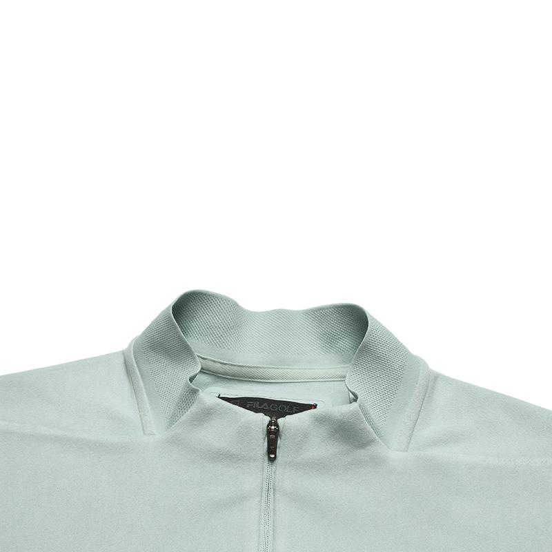 FILA Fleece Lined Warm Fashionable Simple Textured Sports Casual Golf Versatile Soft Comfortable Long Sleeve T-Shirt Men tops Gray A11M615218FGY