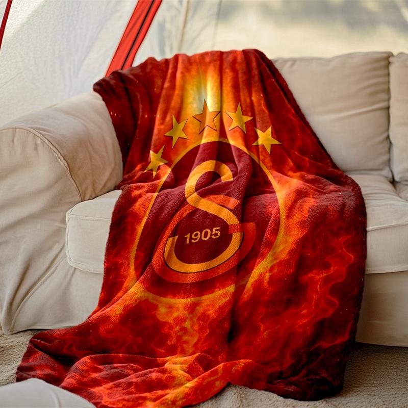 1pc Snug Galatasaray SK Blanket, Lightweight & Durable Print Blanket, Perfect for Home, Couch, Bed, Picnic, Travel, Office