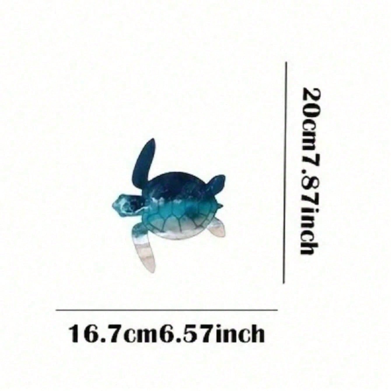 

Handmade Metal Sea Turtle Wall Art Coastal Nautical Decor Beach House Gift різнокольоровий