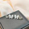 Silver Needle Design Butterfly Rhinestone Stud Earrings for Women - Simple & Versatile