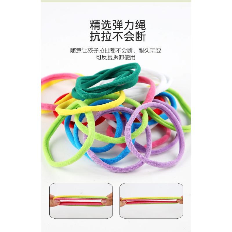 Girls Birthday Gift Handmade Diy Cloth Wallet Rainbow Weaving Loom Elastic Rope Kids Educational Toy