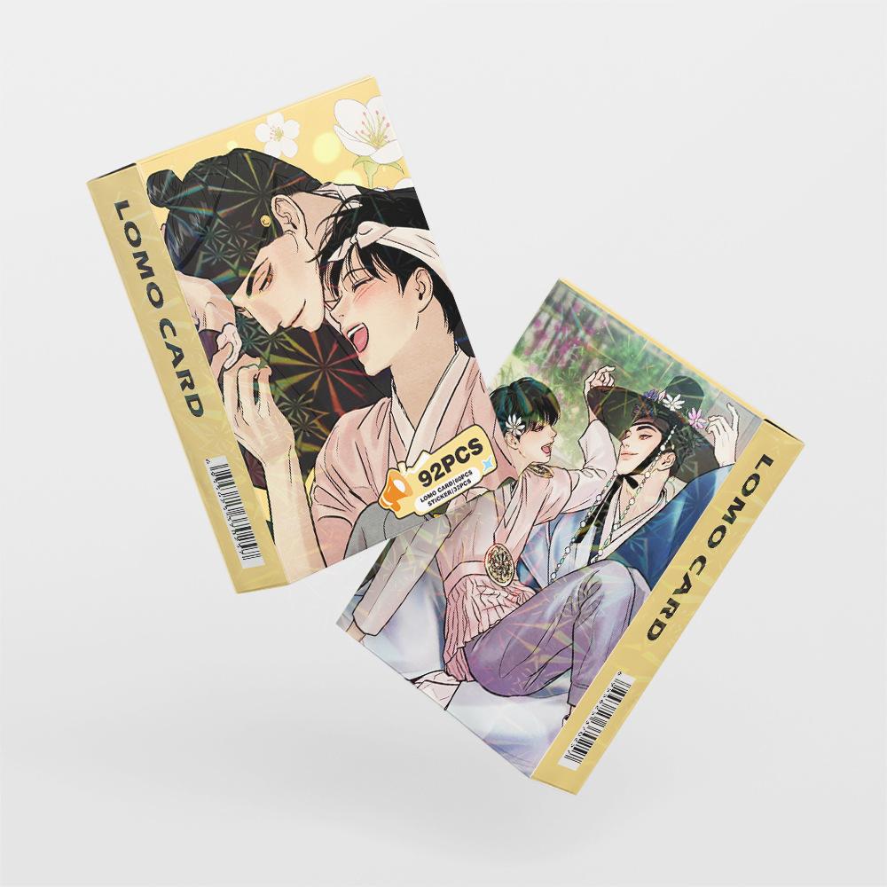 92pcs/set Anime Ye HuaJi Photo Cards Korean Comic Stickers Double-sided LOMO Greeting Card