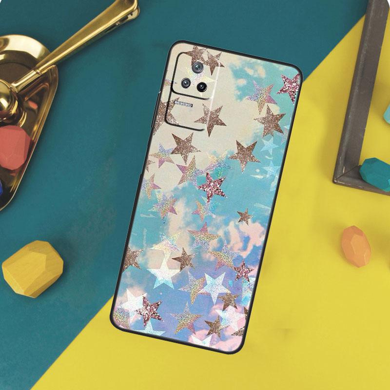 STARS HEARTS BLING GLITTER Case For Xiaomi 17 Pro Max 15 14 Ultra 13T 14T 15T POCO X7 Pro X5 X6 F5 F6 F7 F8 Ultra Cover