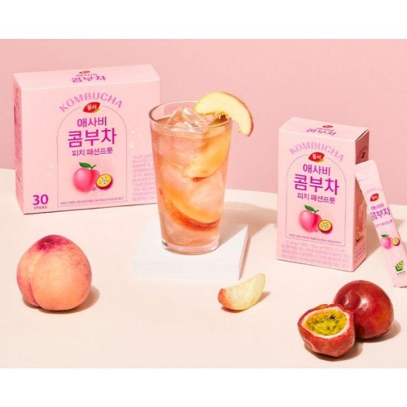 Dongsuh Apple Cider Vinegar Kombucha Peach Passion Fruit 5g X 30 Sticks