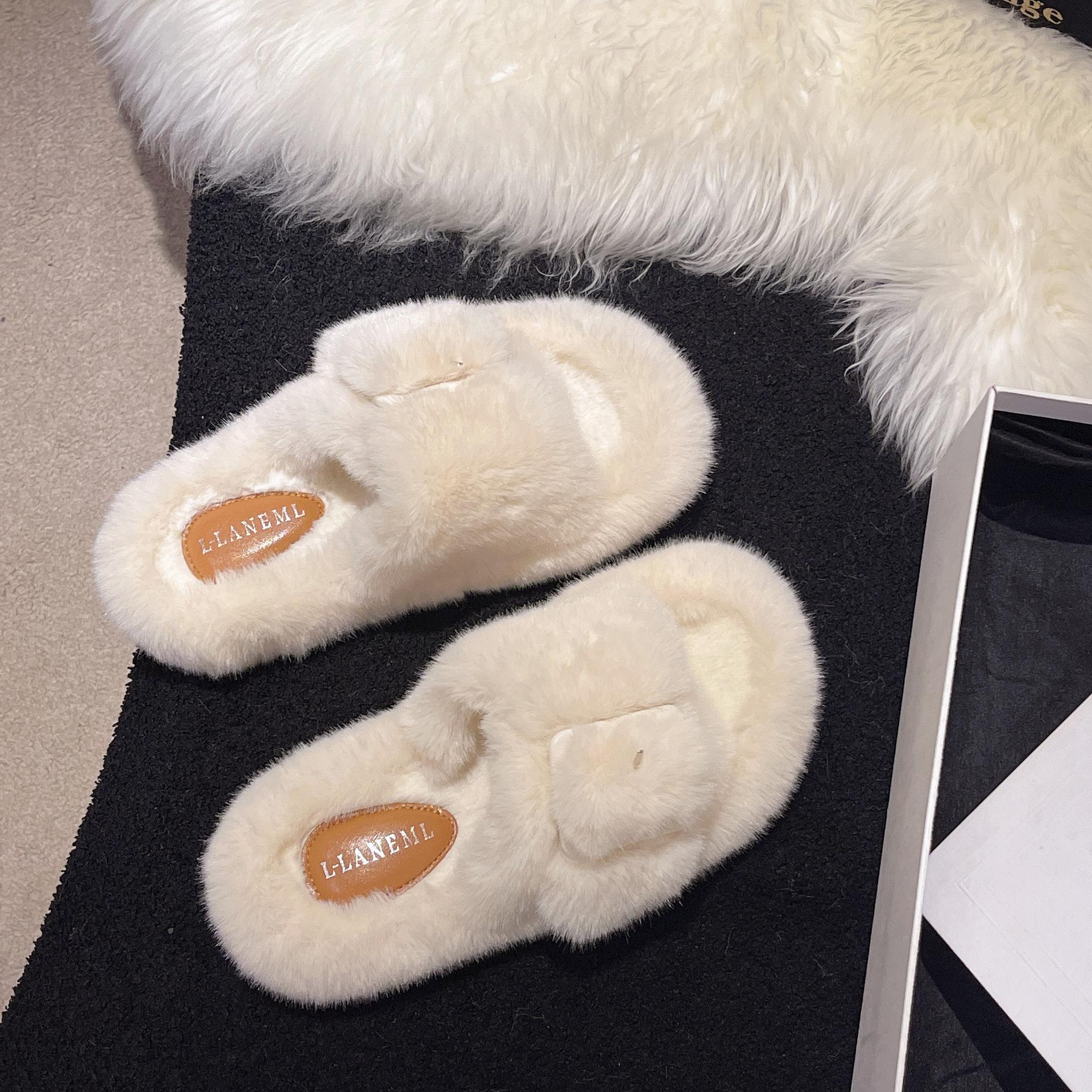 

Модные зимние женские домашние повседневные пушистые тапочки с открытым носком, шлепанцы, пушистая обувь, шлепанцы, женские мягкие плюшевые тапочки на платформе 2024 35