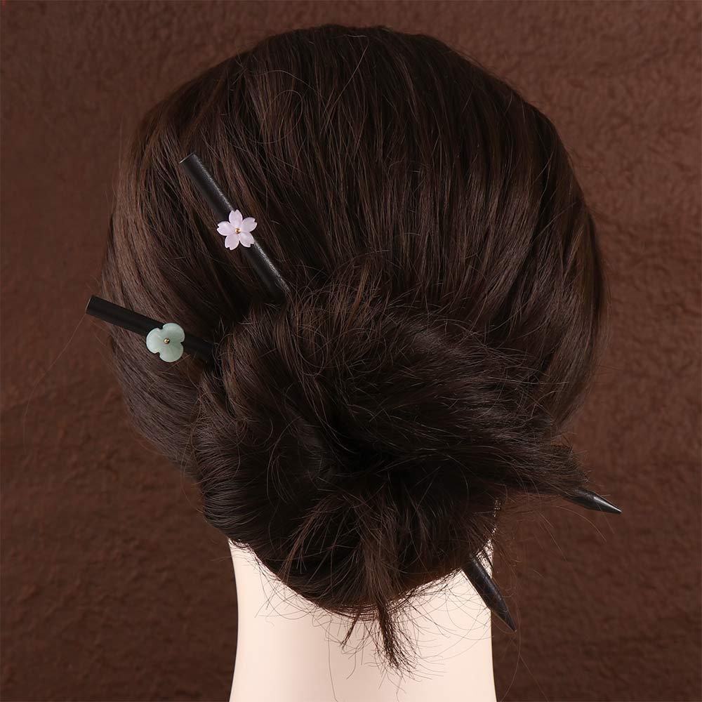 Headwear Hanfu Vintage Disk Hair Simple Wooden Hairpin Flower Hairpins Hair Accessories Hair Sticks