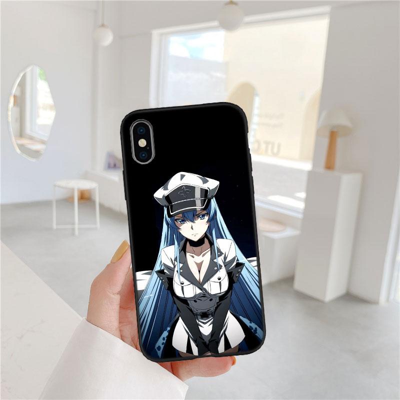LO8 Anime Esdeath Soft Shell Phone Case for iPhone SE X XS XR 11 16E 17 Pro Max Air 8 7 6 6s Plus