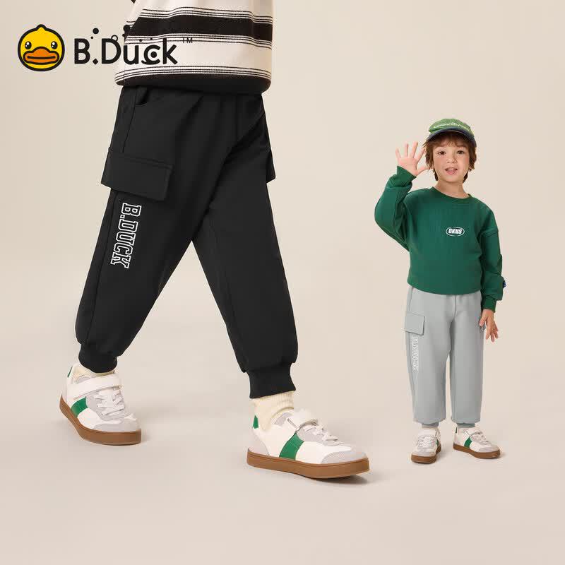 Мальчиковые вязаные спортивные штаны B.Duck с манжетами 105 чёрный