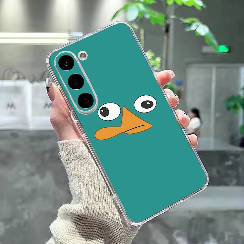 Cartoon P-Perry The Platypus Phone Case For Samsung Galaxy A91,80,73,72 ,71,53,52,32 ,31,22,21s,20,Transparent Case