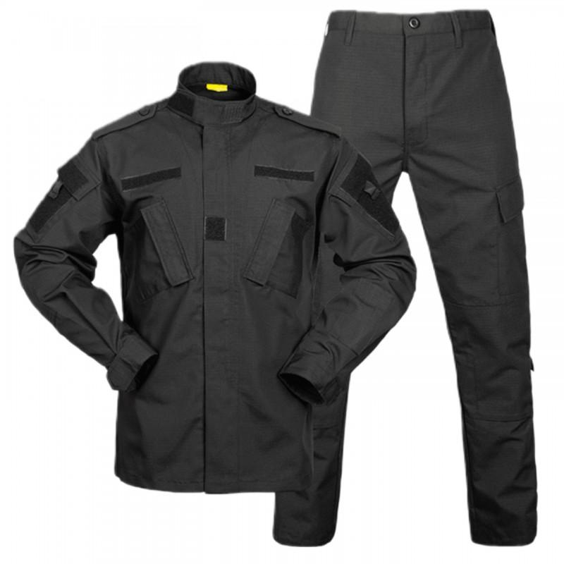 Mens Tactical Camo Combat Uniform Set Outdoor Hiking Training Wear Breathable Durable Rip-Resistant