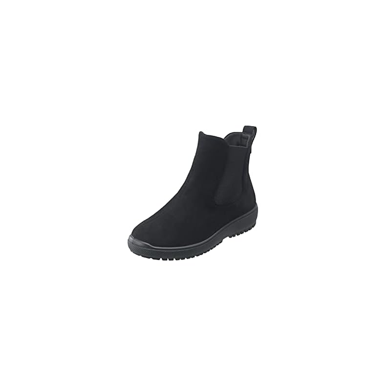 [Pansy] 4810 Water-resistant Shoes Boots for Women, Side Gore, 3E Width, 24.5cm, Suede Black