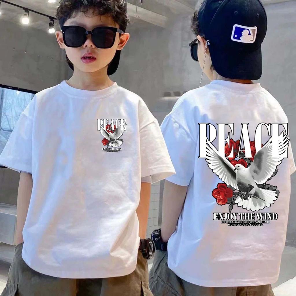 

Boys Animal Printed Pattern T-shirt Fashion Round Neck T-shirt 140